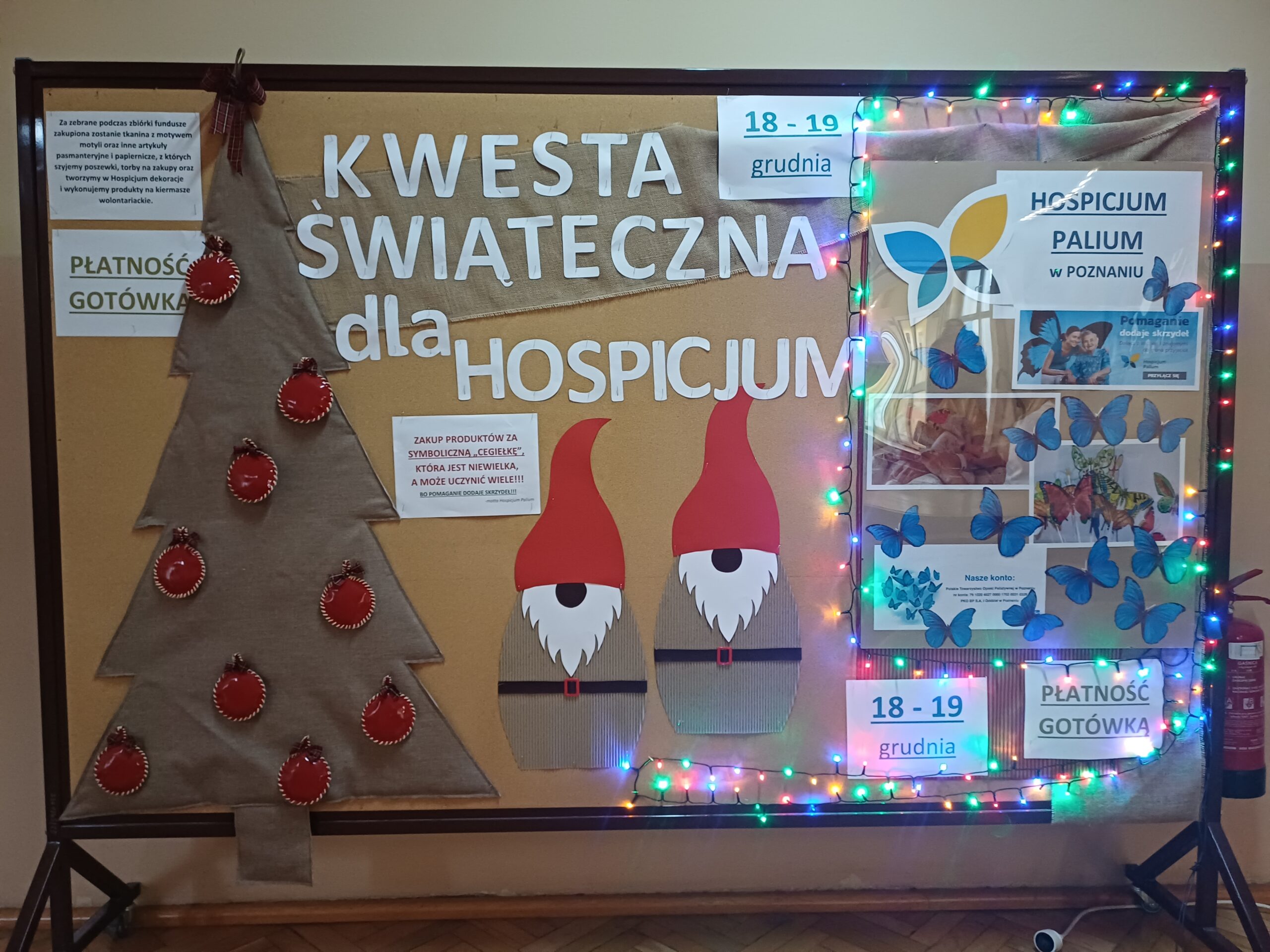 KWESTA ŚWIĄTECZNA DLA HOSPICJUM PALIUM w Poznaniu.